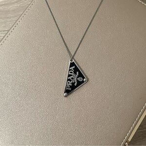 Prada triangle chain necklace